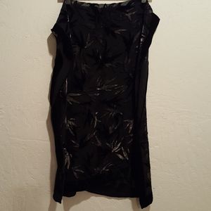 Velvet and sheer scarf